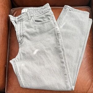 Abercrombie & Fitch Light Gray High Rise Jeans 28